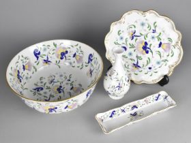 Four Pieces of Coalport Pageant to Comprise Large Bowl, Plate, Vase and Rectangular Dish