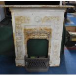 A Late 19th Century Cast Iron Fireplace Surround of Architectural Form in the Aesthetic Taste,