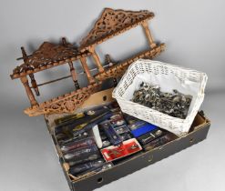 A Large Collection of Various Souvenir Spoons Together with Three Wooden Spoon Racks