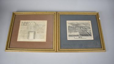 A Pair of Framed Prints Depicting Autumn Landscapes, "Near Marcham", 21x16cms