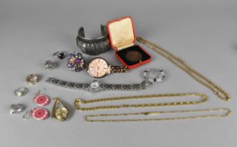 A Collection of Various Costume Jewellery to include Sekonda Wrist Watch, Gold Plated Necklaces Etc