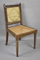 A Late 19th Century Bobbin Framed Cane Seated Side Chair