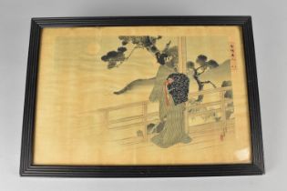 A Framed Japanese Woodblock Print, Frame 40.5x28cm
