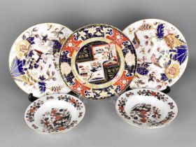 Two Coalport Hong Kong Plates Together with a Mason's Double Landscape Plate and Two Aynsley Bird of