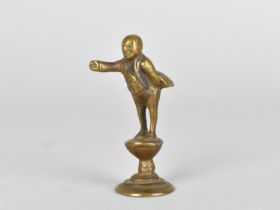 A Small 19th Century Bronze Seal in the Form of Dickensian Character, Mr Pickwick, 6cm high