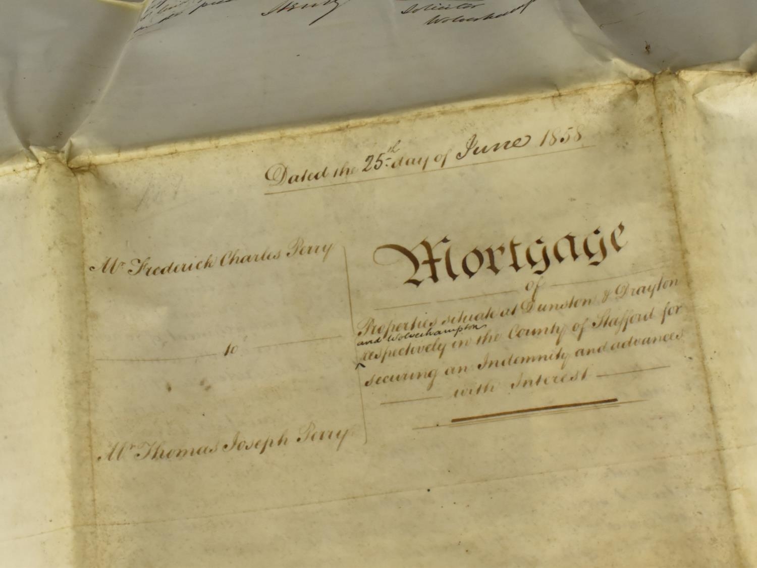 A 19th Century Indenture on Vellum Dated 1858 - Image 6 of 6