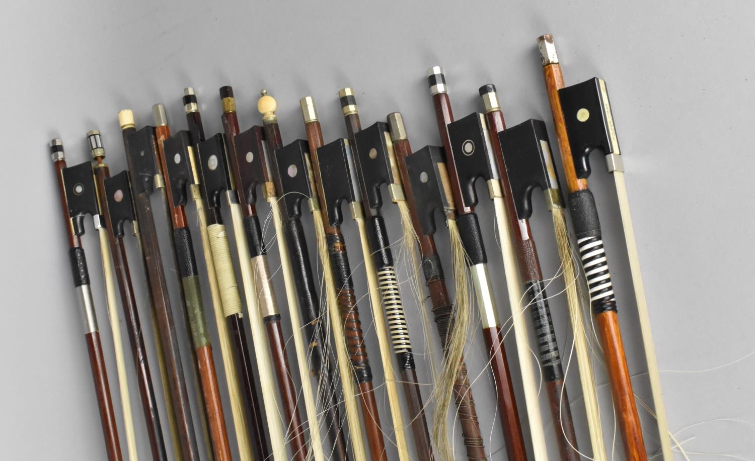 A Collection of Various Vintage Violin Bows to include Example with Makers Label for Golden - Image 2 of 3