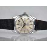 A Vintage Stainless Steel Waltham Incabloc Wrist Watch, Silvered Dial with Chromed Double Baton Hour