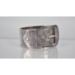 A Victorian Silver Bangle in the Form of a Belt and Buckle, Chester 1878 by S&E