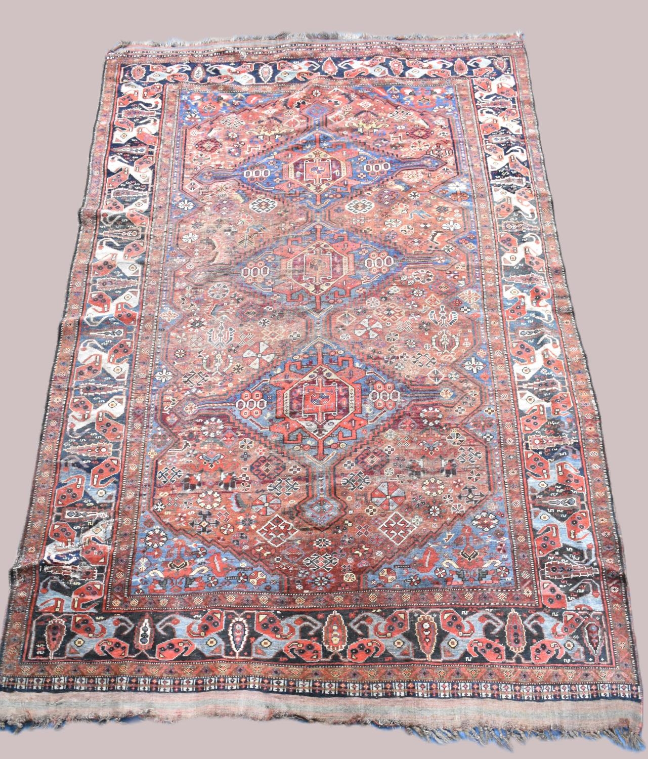 A c.1890 Persian Handmade Khamseh, 272x173cms
