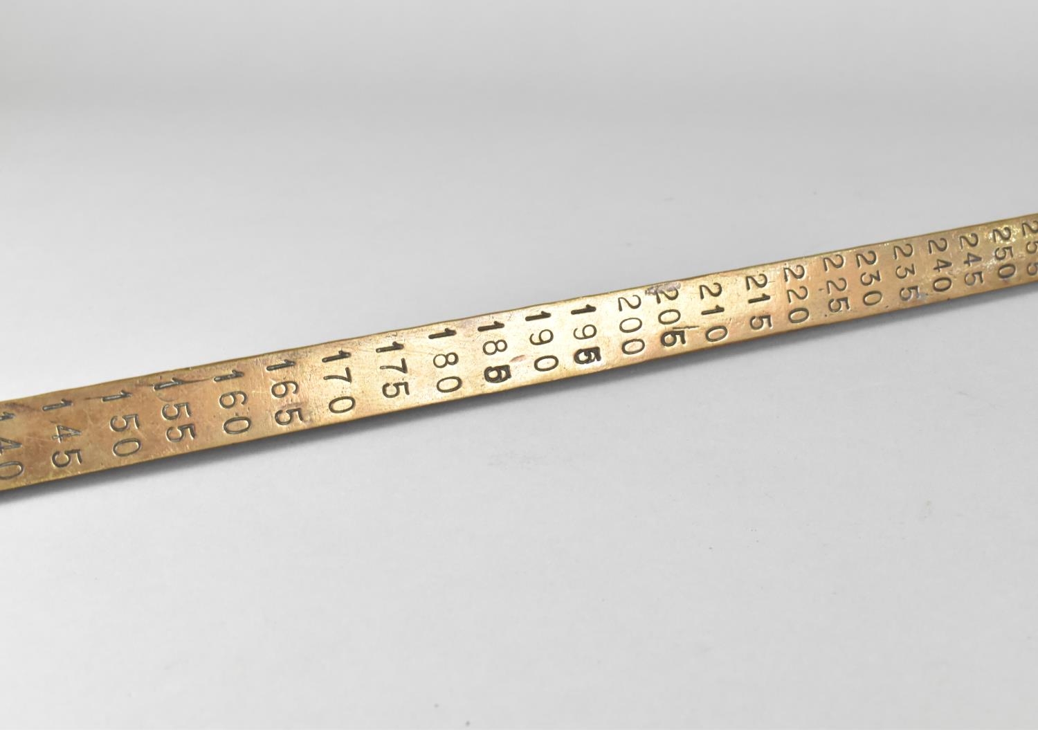 A 19th Century Ships Fuel Tank Gauge Measure Inscribed 'Gallons Port Fuel Tank', 121cms Long - Image 4 of 4