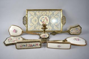A Collection of Various Mid/Late 20th Century Dressing Table Items to Comprise Brushes, Mirror and