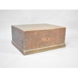 A Vintage Oak Box with Hinged Lid, 61x50x29cms