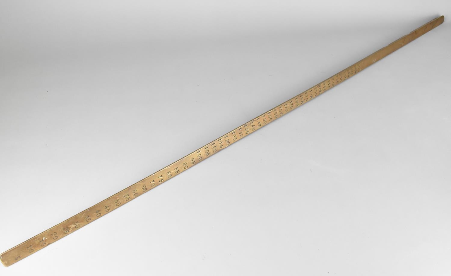 A 19th Century Ships Fuel Tank Gauge Measure Inscribed 'Gallons Port Fuel Tank', 121cms Long