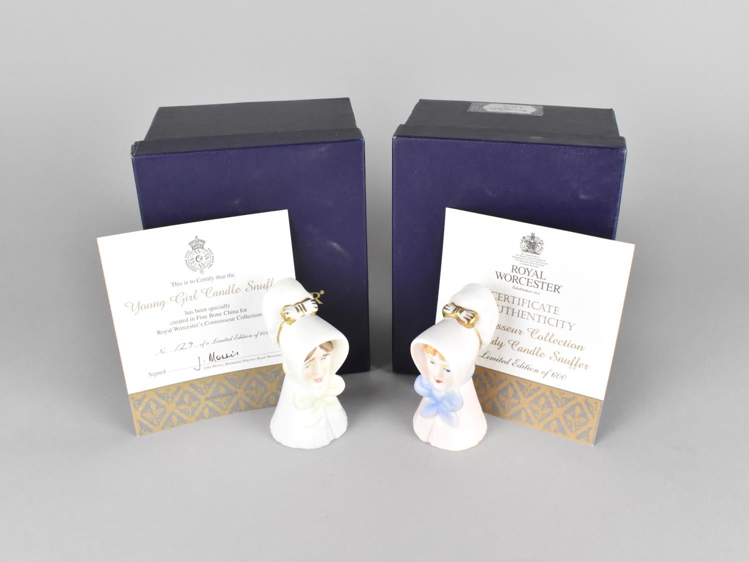 Two Royal Worcester Limited Edition Candle Snuffers - Image 2 of 2