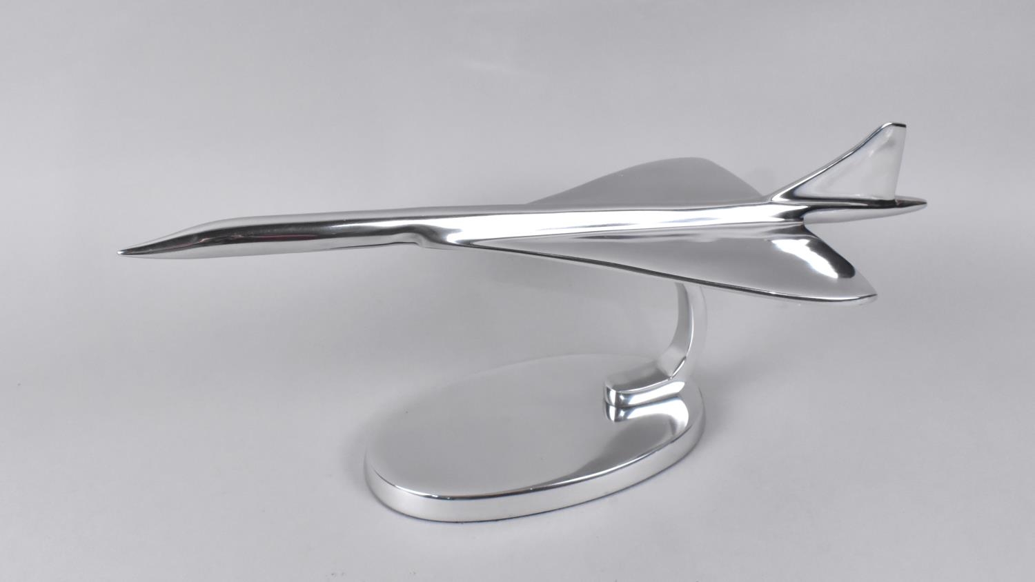 A Polished Aluminium Model of Concorde, 15cms High (plus VAT) - Image 3 of 3