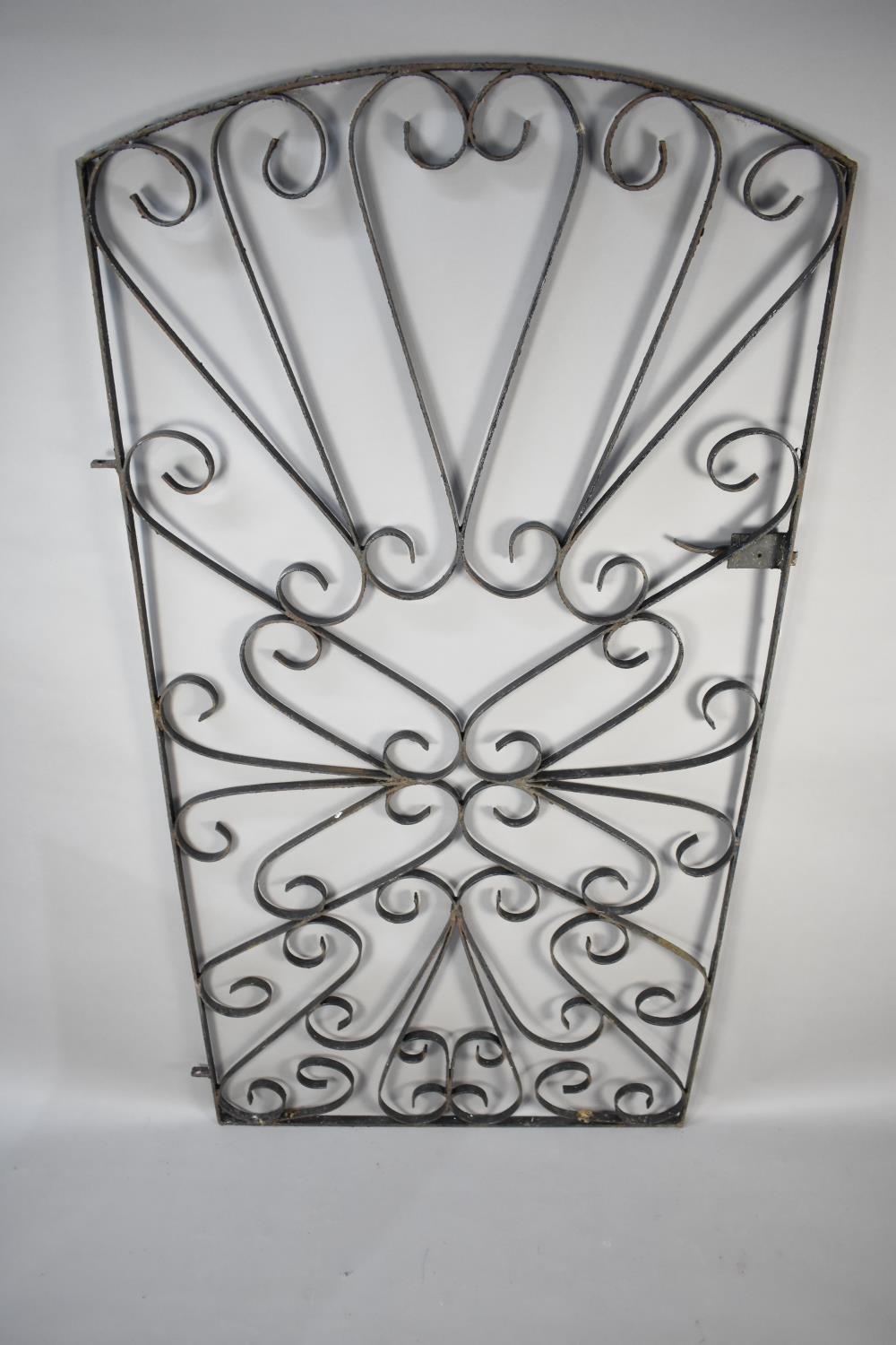 A Large Wrought Metal Gate, 90x180cms High