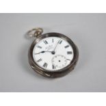 A Silver Swiss Pocket Watch by H.E.Peck of London, In Need of Substantial Restoration, Back Plate