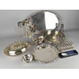 A Collection of Various Silver Plate to Comprise Large Oval Galleried Tray, Walker and Hall