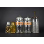 A Collection of Various Vintage Chemists Jars to include Two with Labels, Measuring 29cms High