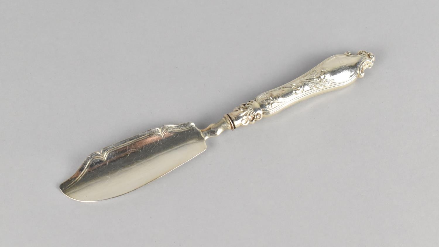 A Georgian Silver Bladed and Handled Butter Curling Knife by Joseph Willmore