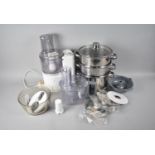 A Collection of Various Kitchen Items to comprise Blender, Strainer Etc