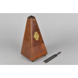 A French Mahogany Metronome, 22cms High together with a Tuning Fork