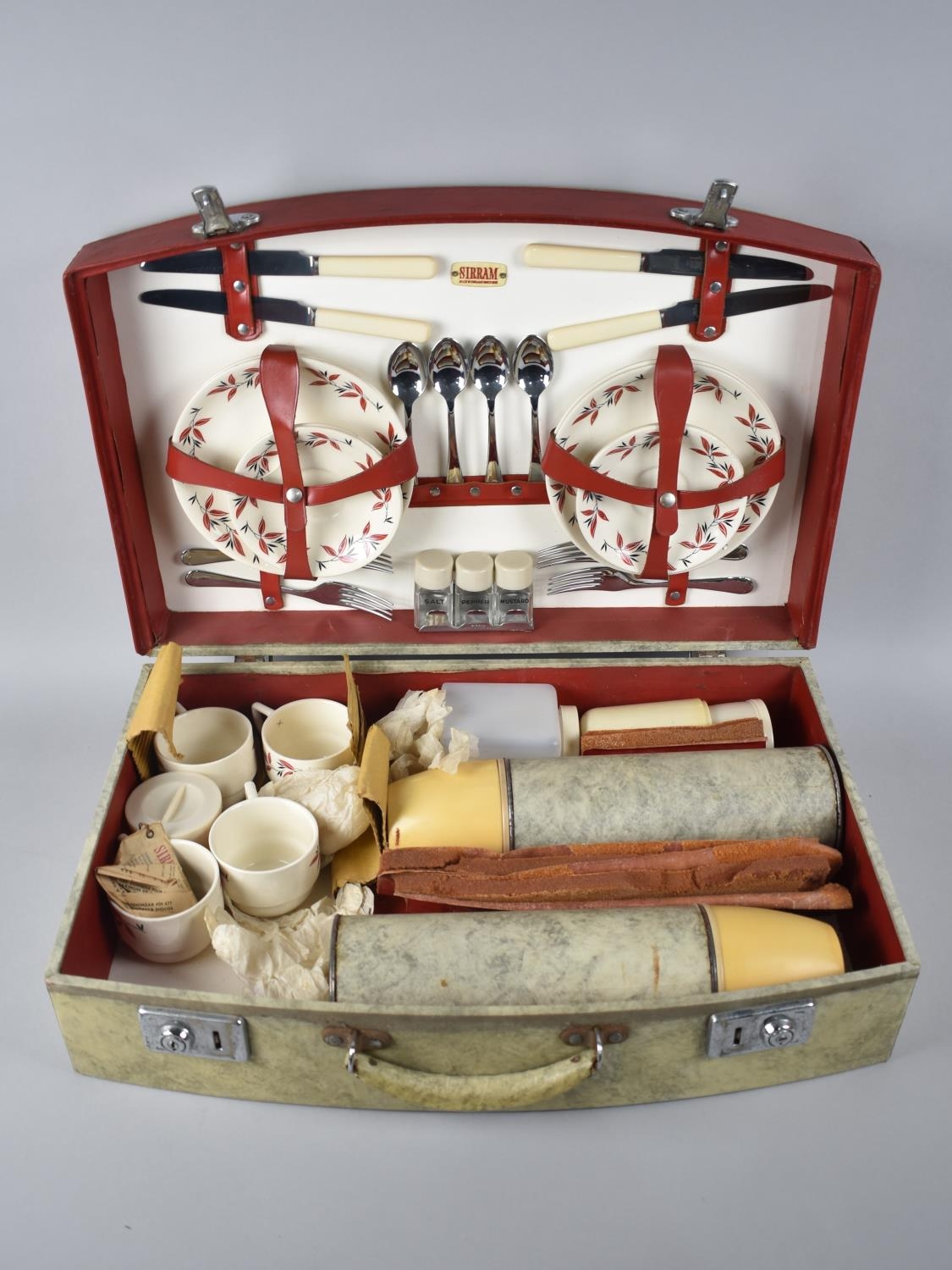 A Vintage Sirram Picnic Box with Contents - Image 2 of 2