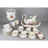 A Collection of Various Floral Decorated China to Comprise Toilet Jug and Wash Bowl, Rose