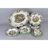 A Collection of Various Copeland Spode Spode's Byron China to Comprise Meat Plate, Sandwich Plate,