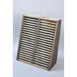 An Edwardian Pine Forty Door Stationery Letter Rack, 47x23x57cms High