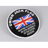 A Cast Metal Reproduction Sign for Union Jack Flag, 25cms Diameter, Plus VAT