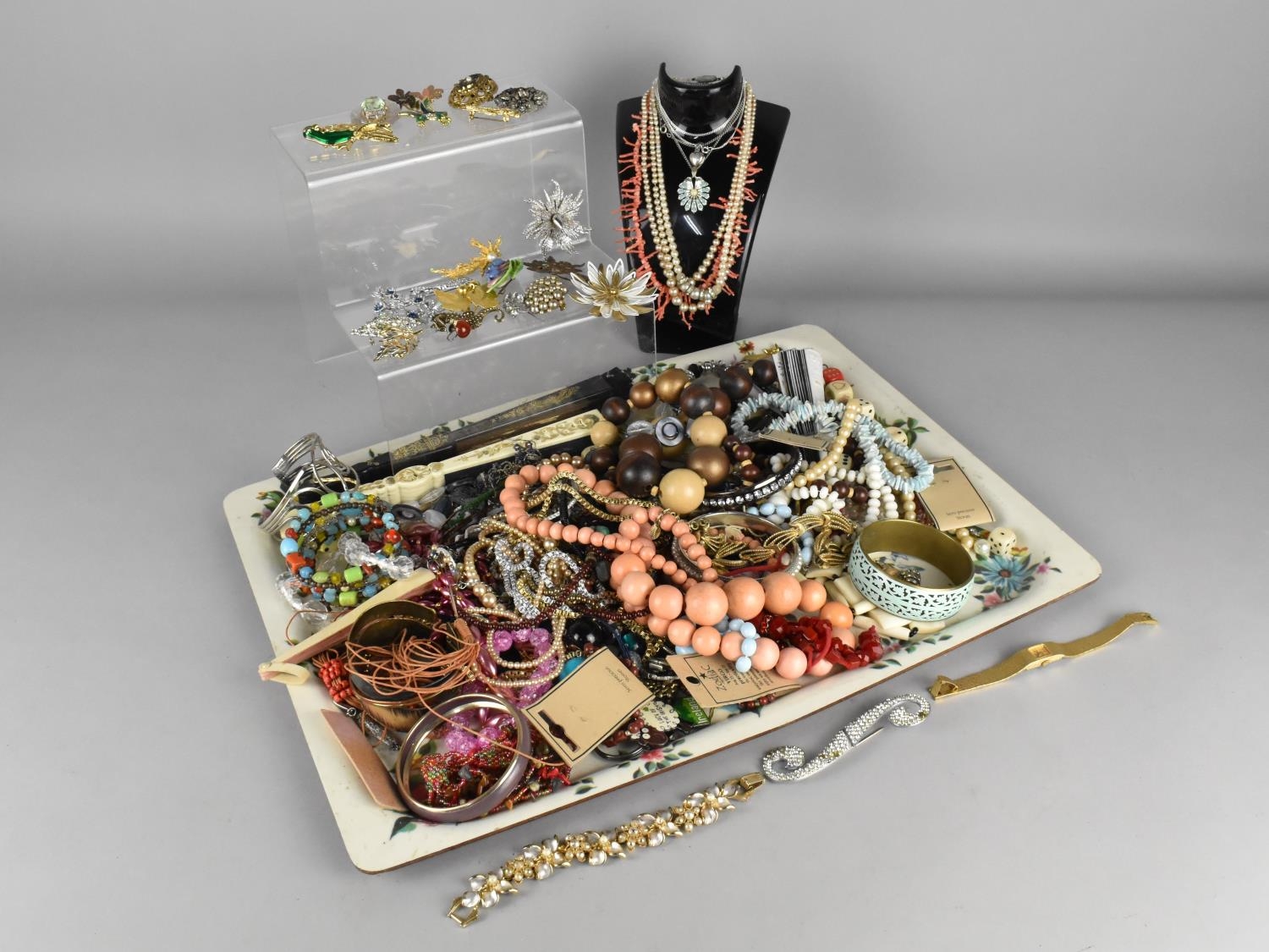 A Collection of Various Mid and Late 20th Century Costume Jewellery to Comprise Coral Necklace,