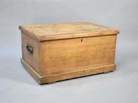 A Vintage Pine Blanket Box of Small Proportions, 67x47x35cms High