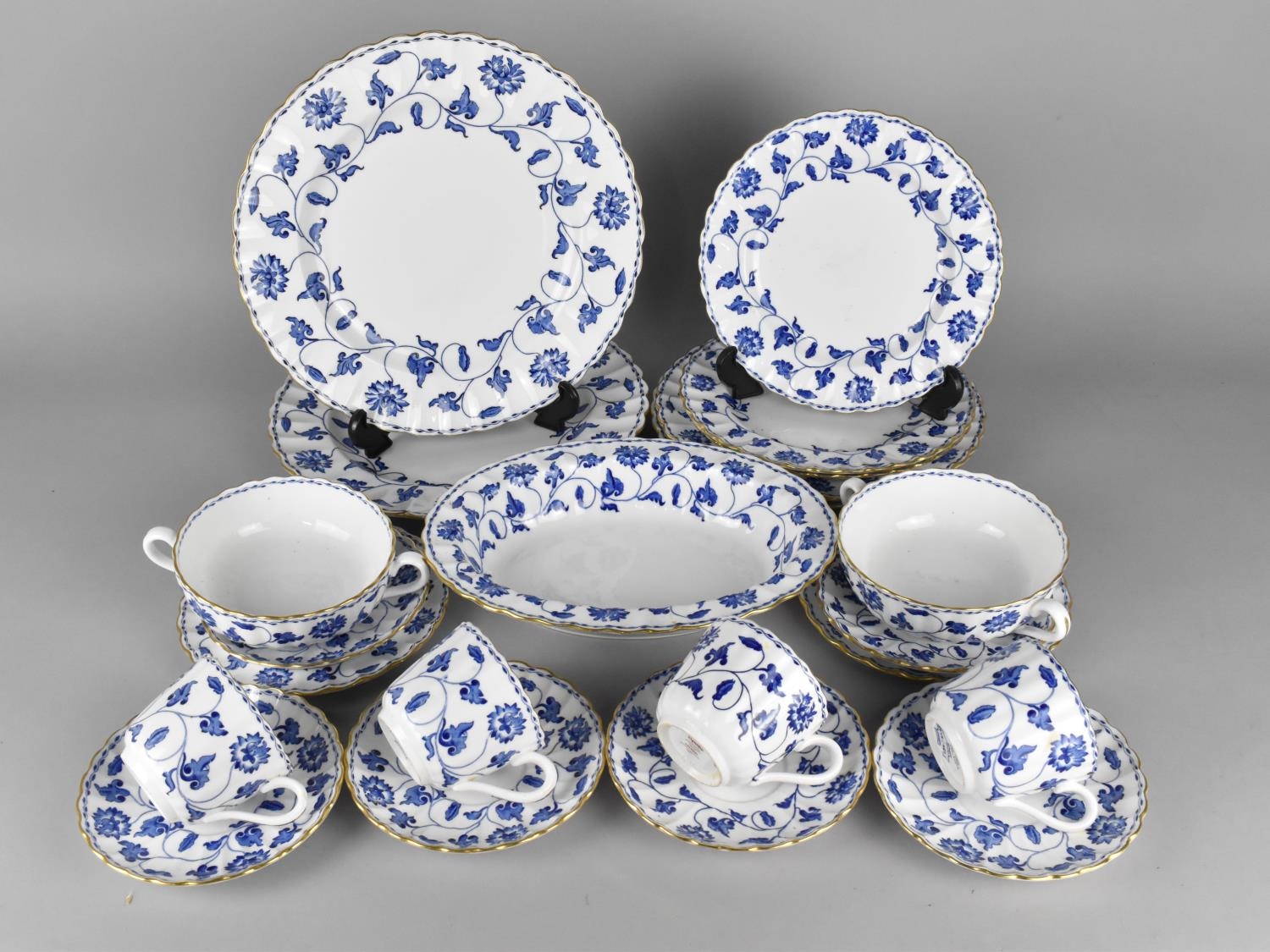 A Collection of Spode Colonel China to Comprise Two Large Plates, Two Medium Plates, Three Small
