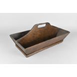 A 19th Century Country House Cutlery Tray with Central Divider and Cut Out Handle, 43cms Wide by