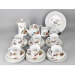 A Royal Worcester Evesham Tea Set to Comprise Six Cups, Six Saucers, Plate, Milk Jug, Sugar Bowl,