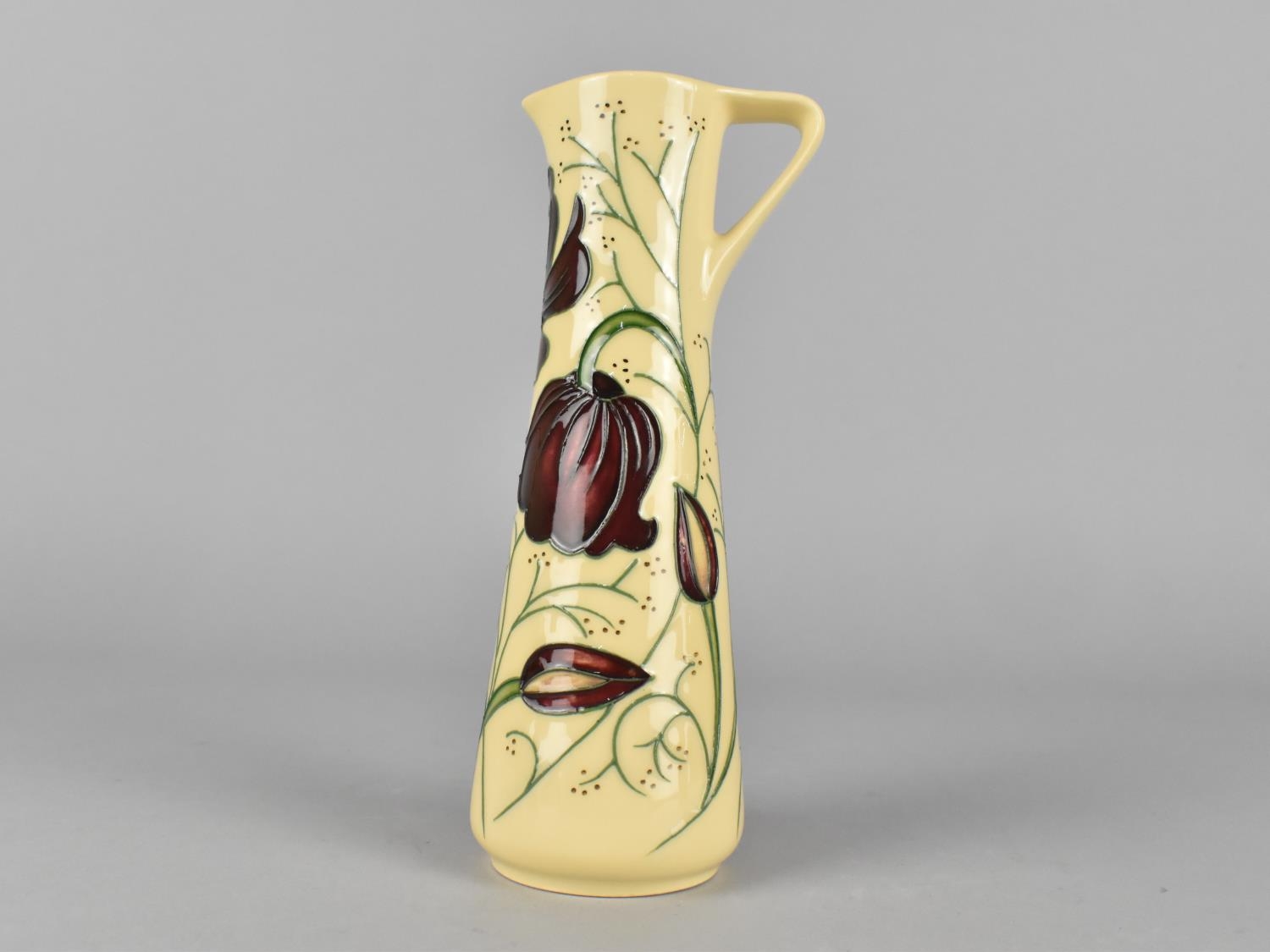 A Moorcroft Ewer Jug, Chocolate Cosmo Pattern, 18.5cm high - Image 2 of 3