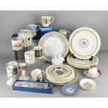 A Collection of Various Ceramics to Comprise Commemorative Mugs, Shelley George V Mug, Wedgwood