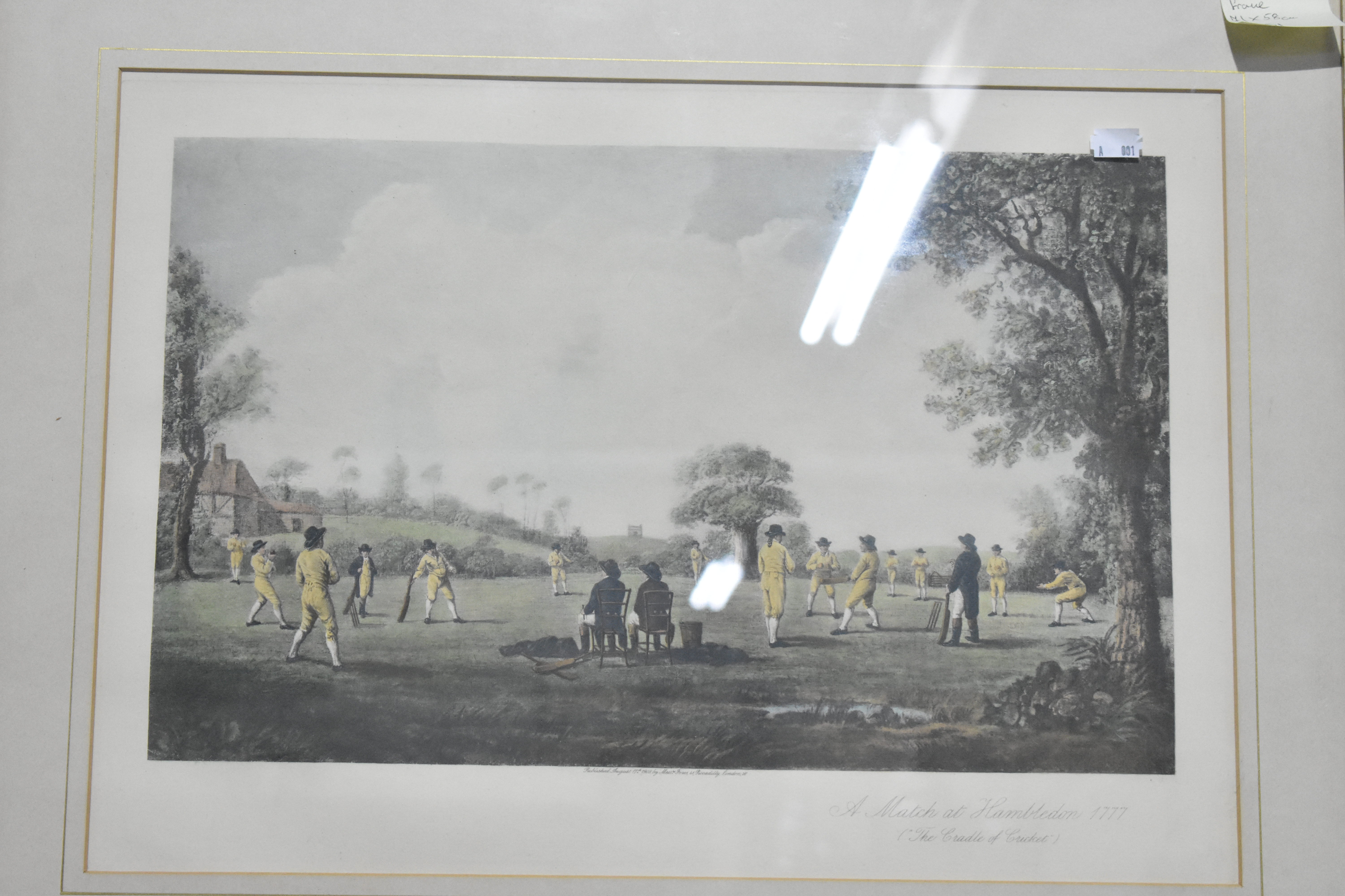 A Framed Cricketing Print together with a Further Cricketing Print, World Cup Semi-Final 1999, - Image 3 of 3