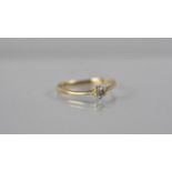 A Diamond Solitaire in 9ct Gold, Round Cut Diamond Measuring 2.9mm Approx, Missing Two Claws, 1gm