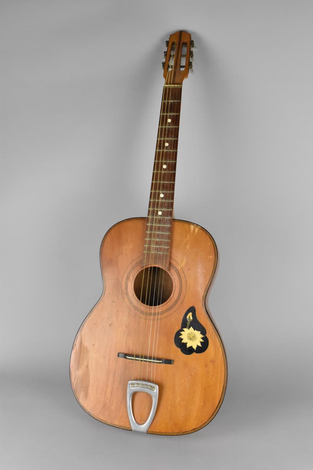 A Vintage Guitar with Label Sticker for Nani, Malta