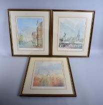 A Set of Three Framed and Glazed Limited Edition Prints, FW Stannard, New Street, The Bull Ring