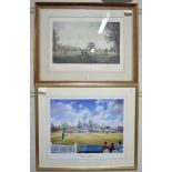 A Framed Cricketing Print together with a Further Cricketing Print, World Cup Semi-Final 1999,