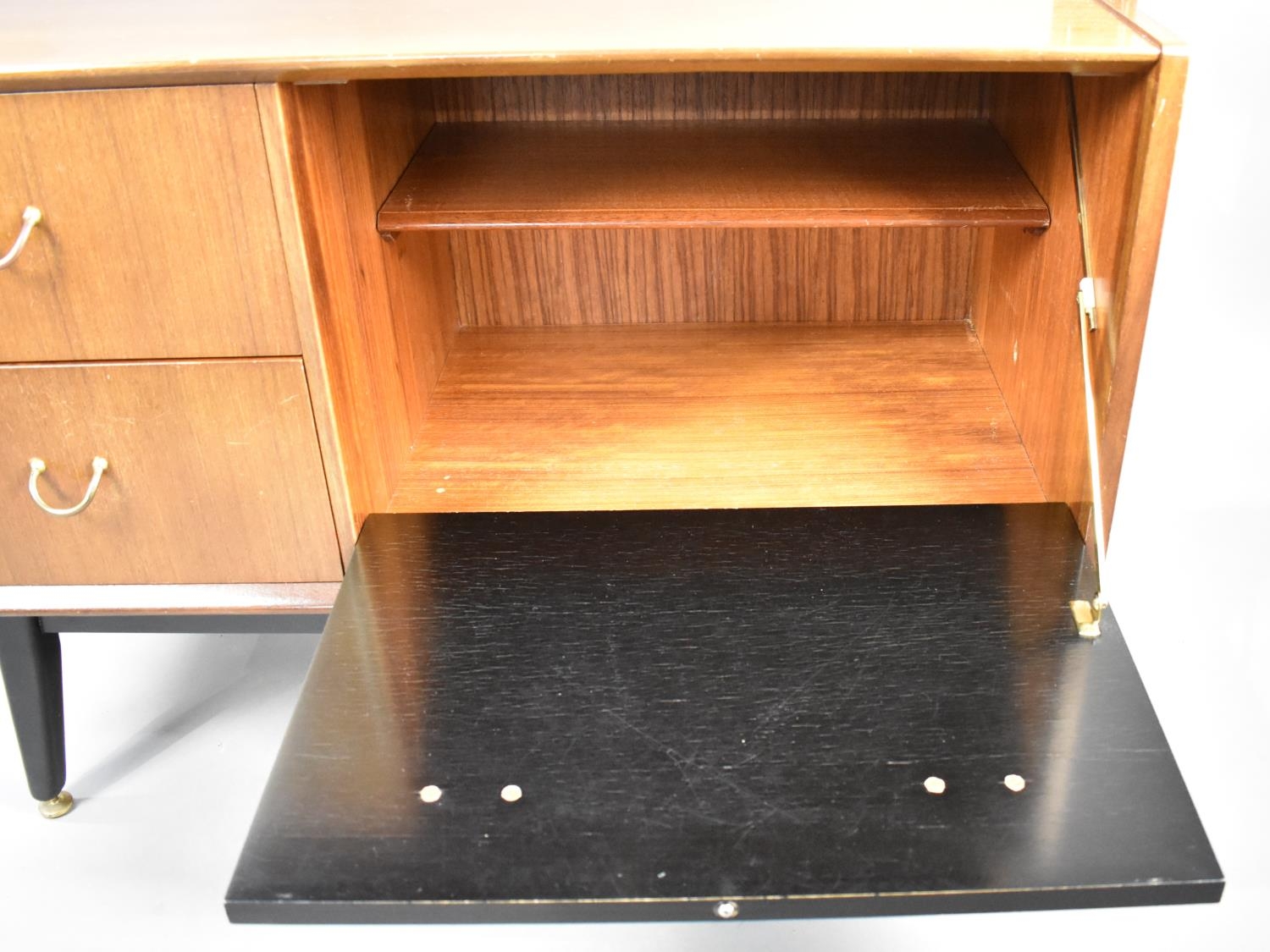 A G-Plan E Gomme Teak and Black Lacquered Dresser or Room Divider, C.1960s, with Open Back Having - Image 2 of 3