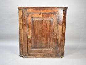A 19th Century Oak Wall Hanging Corner Cabinet, 85cms Wide