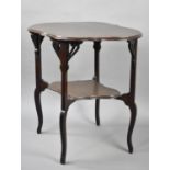 A Mahogany Occasional Table with Stretcher Shelf, 51cms High