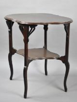 A Mahogany Occasional Table with Stretcher Shelf, 51cms High