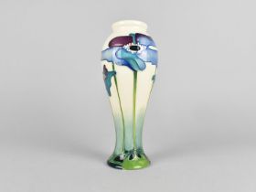 A Moorcroft Vase, Blue Heaven Pattern, 22cm high with Box