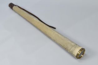 A Large Broadhurst, Clarkson & Co. of London Telescope with Canvas Bound Body and Leather Cover,